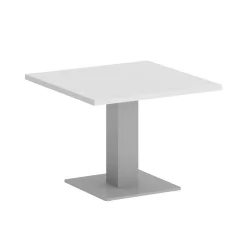 Стол журнальный квадратный HOME OFFICE VR.SP-5-60.2G Белый Бриллиант/Серый металл