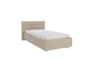 Кровать с мягким изголовьем Альба КМ0.9-16 капучино (велюр)