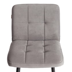 Полубарный стул Medeo/Медео велюр, серый, 29, 42х56х102 см