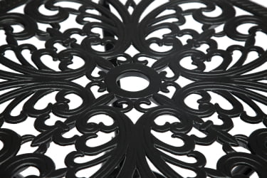 Зона отдыха Secret De Maison Romance (стол +2 стула) алюминиевый сплав, D60/H67, 53х41х89см, черный