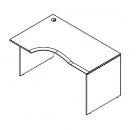 Стол письменный эргономичный левый WCET 149 L Дуб сонома