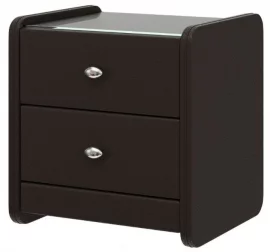 Тумба прикроватная с 2-мя ящиками №1 Шоколад