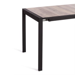 Стол GALEON ЛДСП/HPL/металл, 110 x 70+45 x 75 см, Береза Таксус/черный