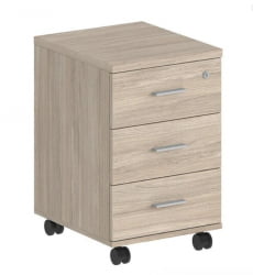 Тумба мобильная с тремя ящиками Сигма СГ.610.ОЛ.ОЛ Дуб светлый / Sigma SG.610.OL.OL