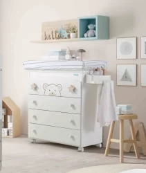 Комод в детскую Micuna Bubu B-970 White Beige Stars