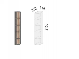 Стеллаж торцевой (лев/прав) Денвер 401.15