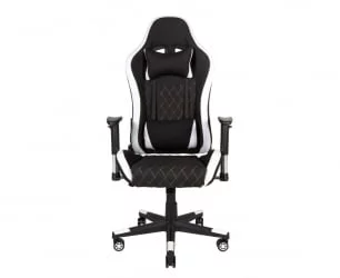 Игровое кресло РФ-8106Б фабриc Черный/Белый / RF-8106B fabric