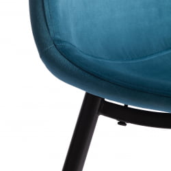 Стул BREEZE (mod. 4724) Велюр/металл , 44 х 53 х 87 см, Dark turquoise (темно-бирюзовый) HLR62 / черный