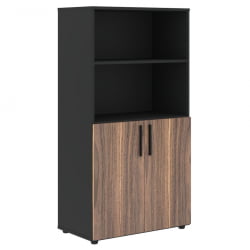 Шкаф с 1 комплектом глухих малых дверей VELION VENEER VRMCS 80.5 Американский орех Яшма черная