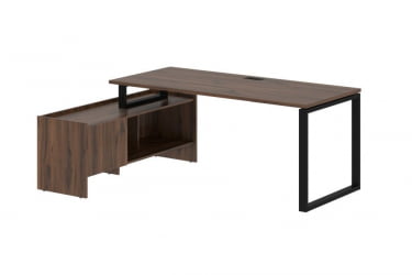 Стол с тумбой EDIS EQCT 19814 Дуб Денвер темный Черный