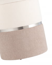 Пуф Кэрри с ящиком серебро шенилл Серо-бежевый