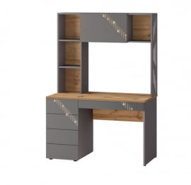 Стол с надстройкой (лев/прав) Монако 902.301 Дуб Вотан Оникс Графит