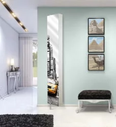 Распашной шкаф в гостиную Лупо Шелф Арт Беленый дуб