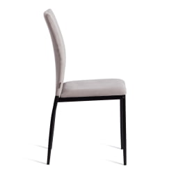 Мягкий стул CAPRI (mod. BC565-DC) металл, флок, 43 х 53 х 92 см, Light grey (светло-серый) HLR14 / черный