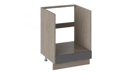 Шкаф напольный под бытовую технику Одри НБ1я_72(12)-60_1Я Дуб Сонома трюфель/Серый шелк