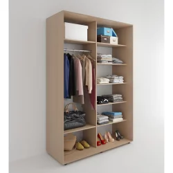 Шкаф-купе 2-х дверный Акцент-Лайт 3 1200х600 Дуб крафт золотой