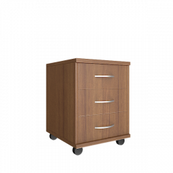 Тумба подкатная (3 ящика, с замком) Riva А.ТМ-3 Орех Гварнери