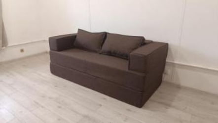 Диван прямой бескаркасный Хит (Berhouse) Цвет фасада: Грей; Тип: Прямой; Материал фасада: Рогожка