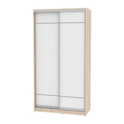 Шкаф-купе белый лдсп B-220х120х60-2(ДСС-Белый-D7D7)