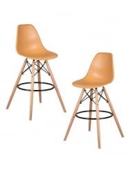Стул барный DOBRIN DSW BAR (ножки светлый бук, цвет персиковый (NX-Y-06)) 2 шт