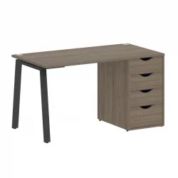 Стол письменный ХОМЕ ОФФИCЕ ВР.СП-3-138.4.А Вяз Благородный/Антрацит металл / HOME OFFICE VR.SP-3-138.4.A