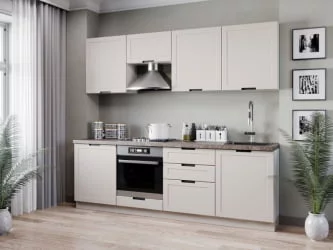 Кухонный гарнитур Джамис 2400 Белый Кашмир