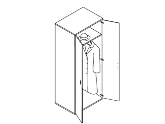 Гардероб ГБ-2 Венге/металлик