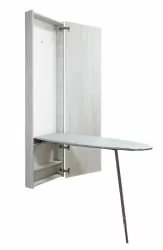 Узкий шкаф в прихожую Iron Box (правый) Беленый дуб