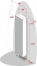 Распашной шкаф в гостиную Lupo Белый