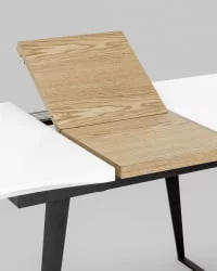 Стол обеденный Йорк раскладной 120-160 Белый