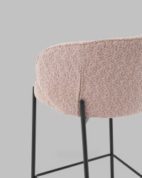 Стул полубарный Тисдейл букле розово-персиковый