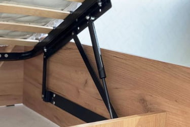 Односпальная кровать с подъемным механизмом Юниор ZP.SMU-02 белое дерево