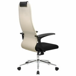 Кресло руководителя BRABIX PREMIUM Ultimate EX-801 хром Черное/бежевое