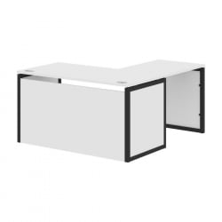 Стол письменный угловой левый КСТЕН-КП КСКПCТ 1415Х Л Белый Антрацит / XTEN-QP XQPCT 1415H L