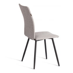 Стул обеденный La Rousse (2 шт. в упаковке) NEW, ткань рогожка, серый/черный, 3M 16/2, 45х55х93 см