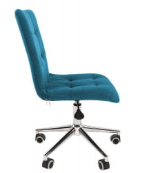 Кресло для оператора CHAIRMAN 030 chrome ткань T-75 Бирюзовый