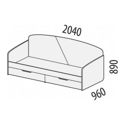 Кровать Монако 902.05 Оникс Десерт серый