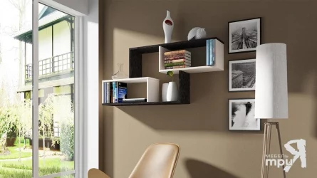 Полка настенная Т-4 Венге Цаво/Дуб молочный