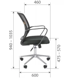 Кресло для оператора Chairman 698 chrome TW Синее