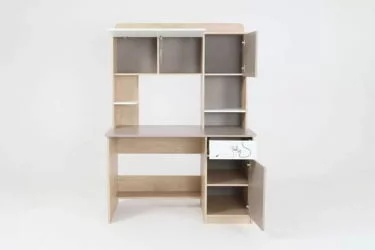 Стол компьютерный Котофей Дуб Ирландский Мокко Белый