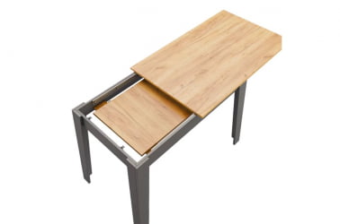 Раздвижной стол Цезарь дуб крафт золотой/графит