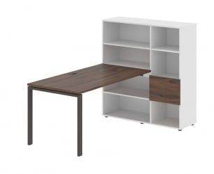 Рабочая станция EDIS EURST 1215 Дуб Денвер темный Мокко Белый