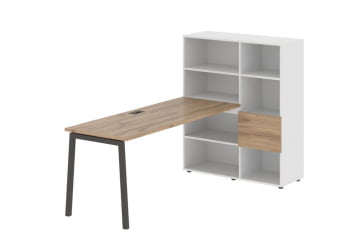 Рабочая станция EDIS ELRST 1117 Дуб Денвер светлый Мокко Белый