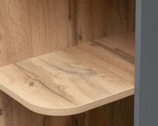 Стеллаж торцевой (лев/прав) Монако 902.17 Дуб Вотан Графит