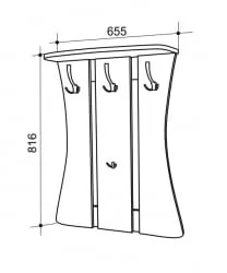 Настенная вешалка Уют-1 Дуб Млечный