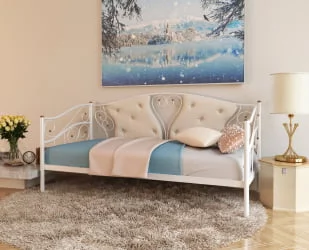 Односпальная кровать ЮЛИЯ 80x 200 Белая