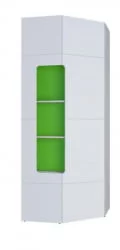 Зеленый шкаф Палермо Юниор 08 Белый глянец Ясень шимо светлый Зеленый