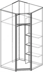 Угловой шкаф Лира 50 Дуб нортон светлый