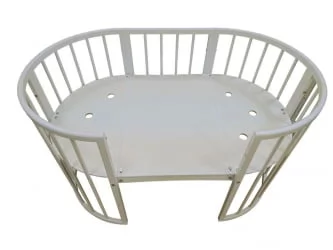 Детская кровать-манеж Merry Happy Mini матовая Белая (3 в 1)