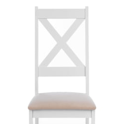 Стул CROSSMAN NEW, Многослойный березовый шпон, 41х40х100 см, white/велюр бежевый